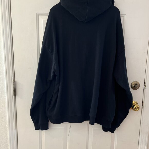 Teddy Fresh Woman's Plus-Size Black Bow Front Heavy Hoodie Sz 3XL - Picture 6 of 9